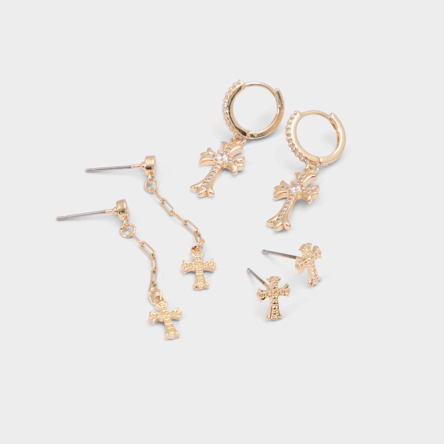 Eclipsse in Gold Clear Multi - Earrings Aldo Gold/Clear Multi
