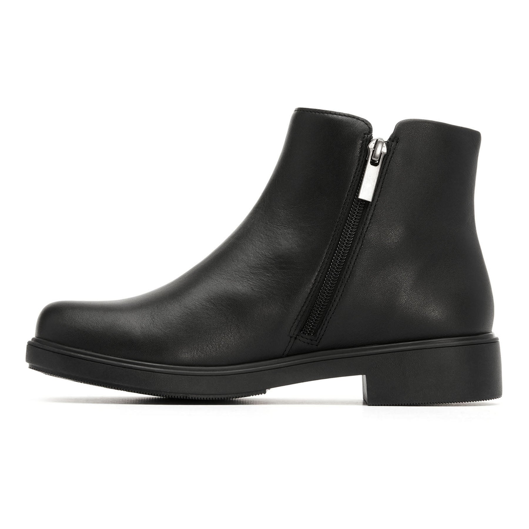 ABEO Footwear Compass Zip Metatarsal Black Leather