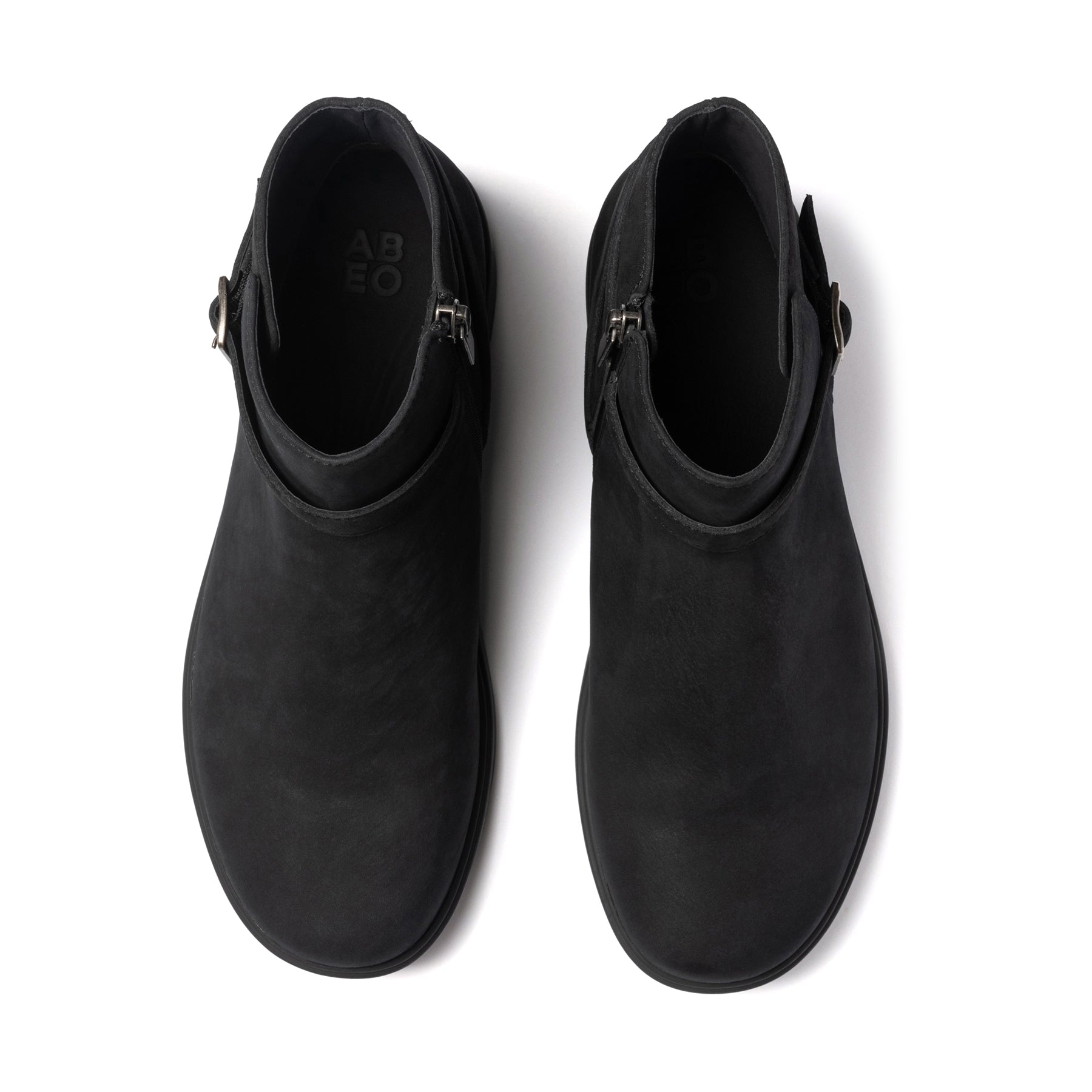 ABEO Footwear Compass Buckle Black Nubuck