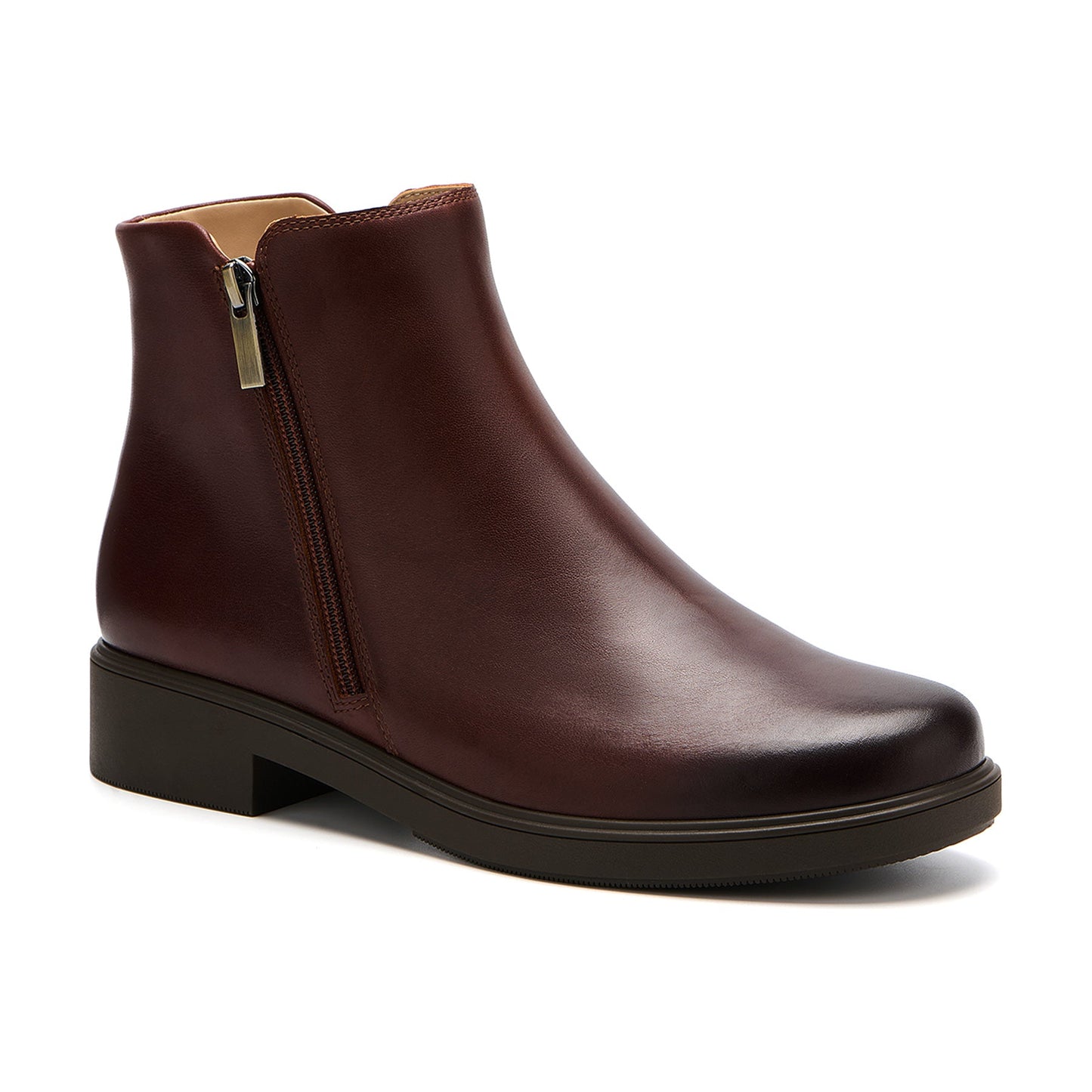 ABEO Footwear Compass Zip Metatarsal Brown Leather