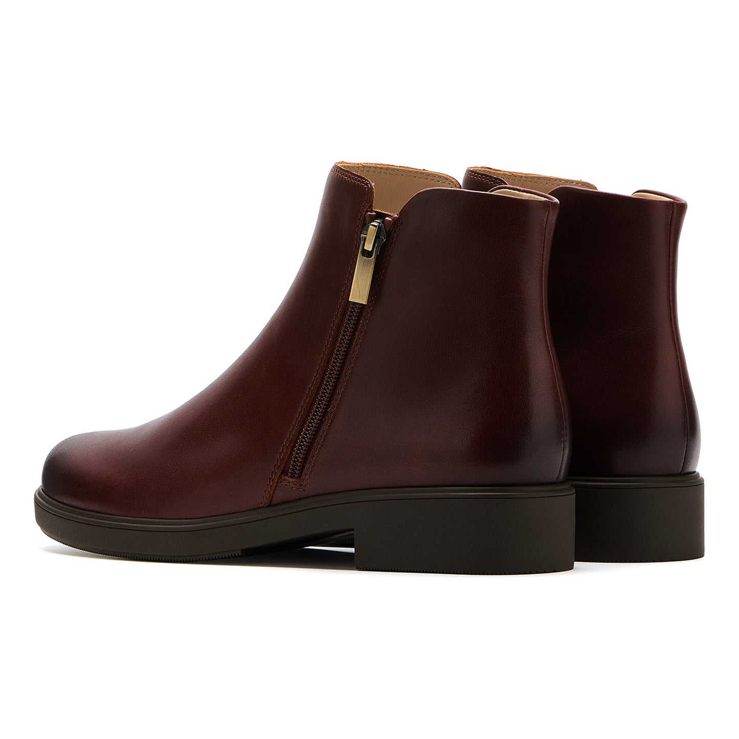 ABEO Footwear Compass Zip Brown Leather