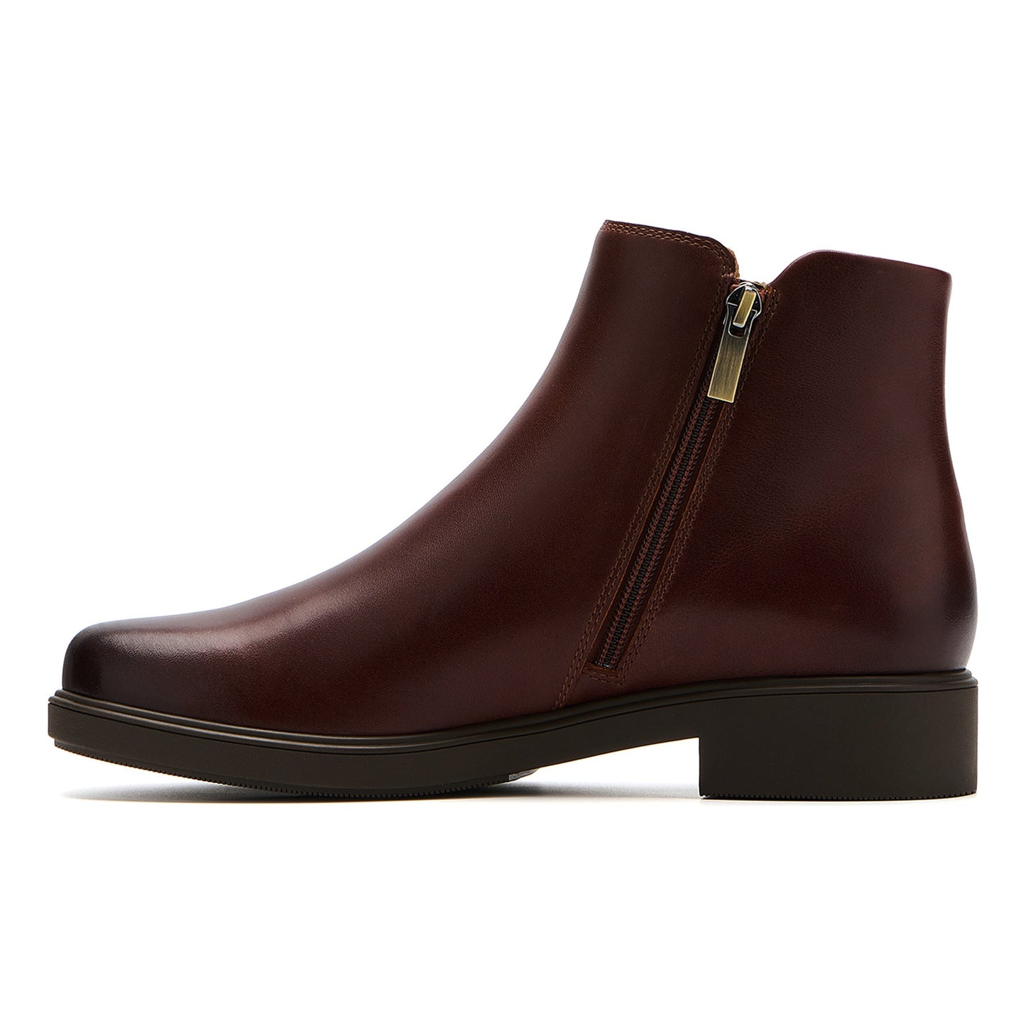 ABEO Footwear Compass Zip Brown Leather