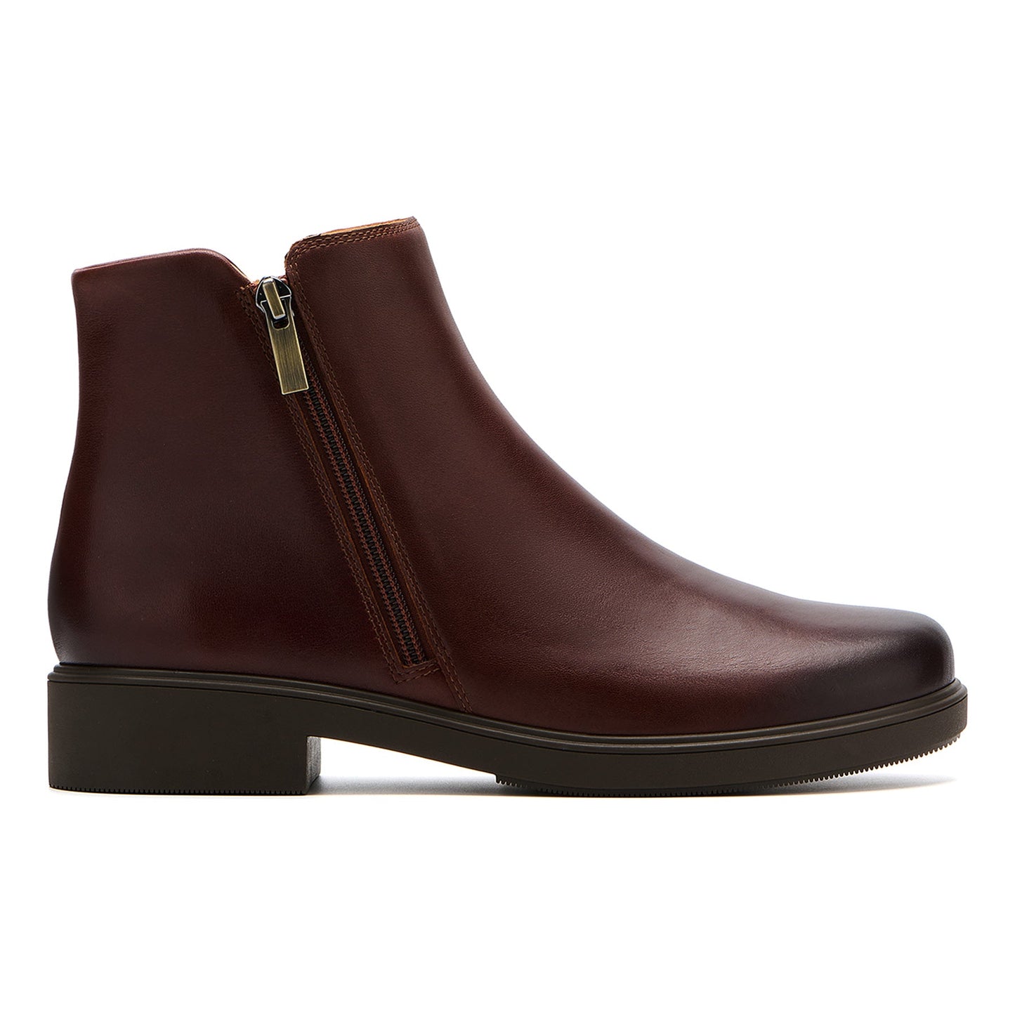 ABEO Footwear Compass Zip Brown Leather