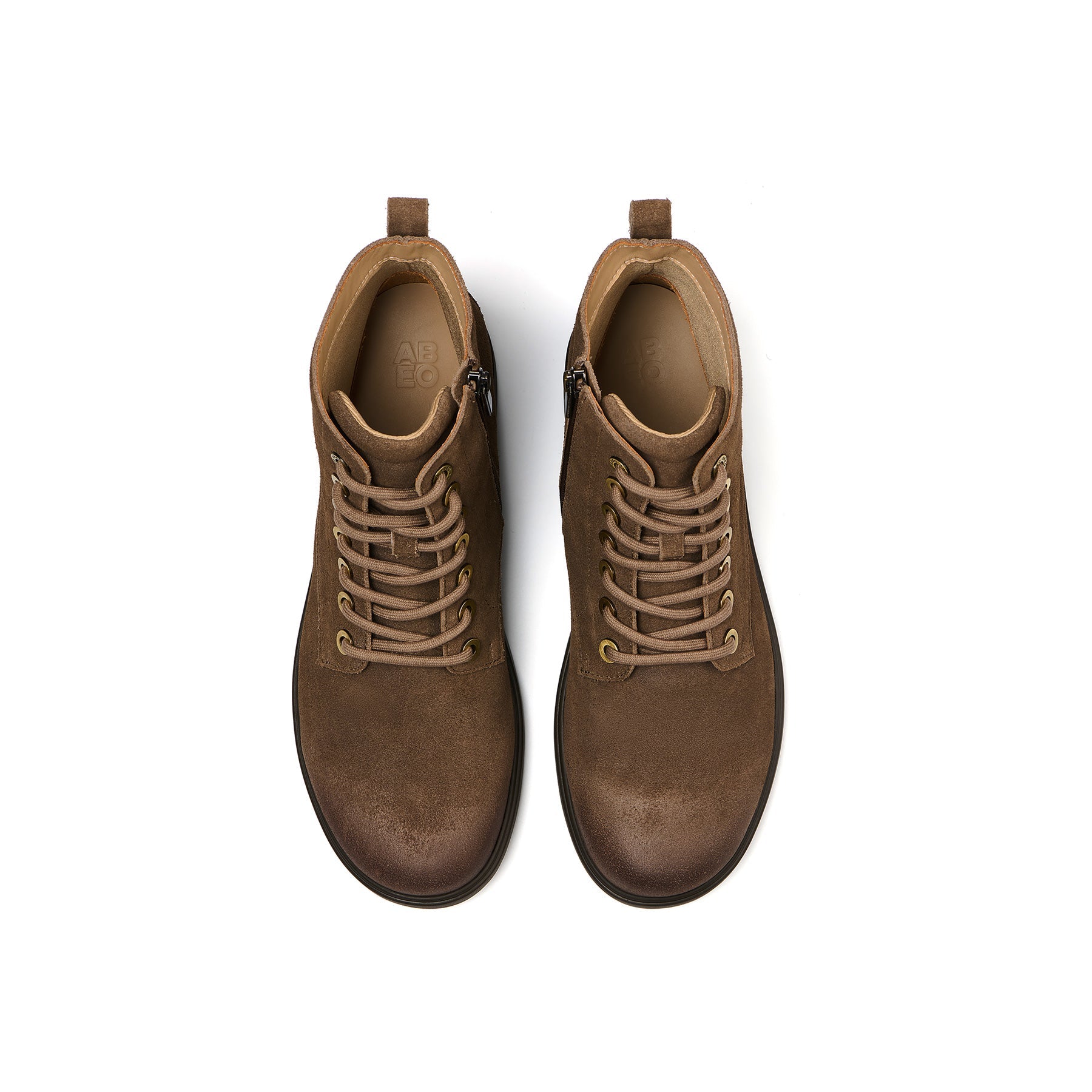 ABEO Footwear Compass Lace Metatarsal Dark Taupe Suede