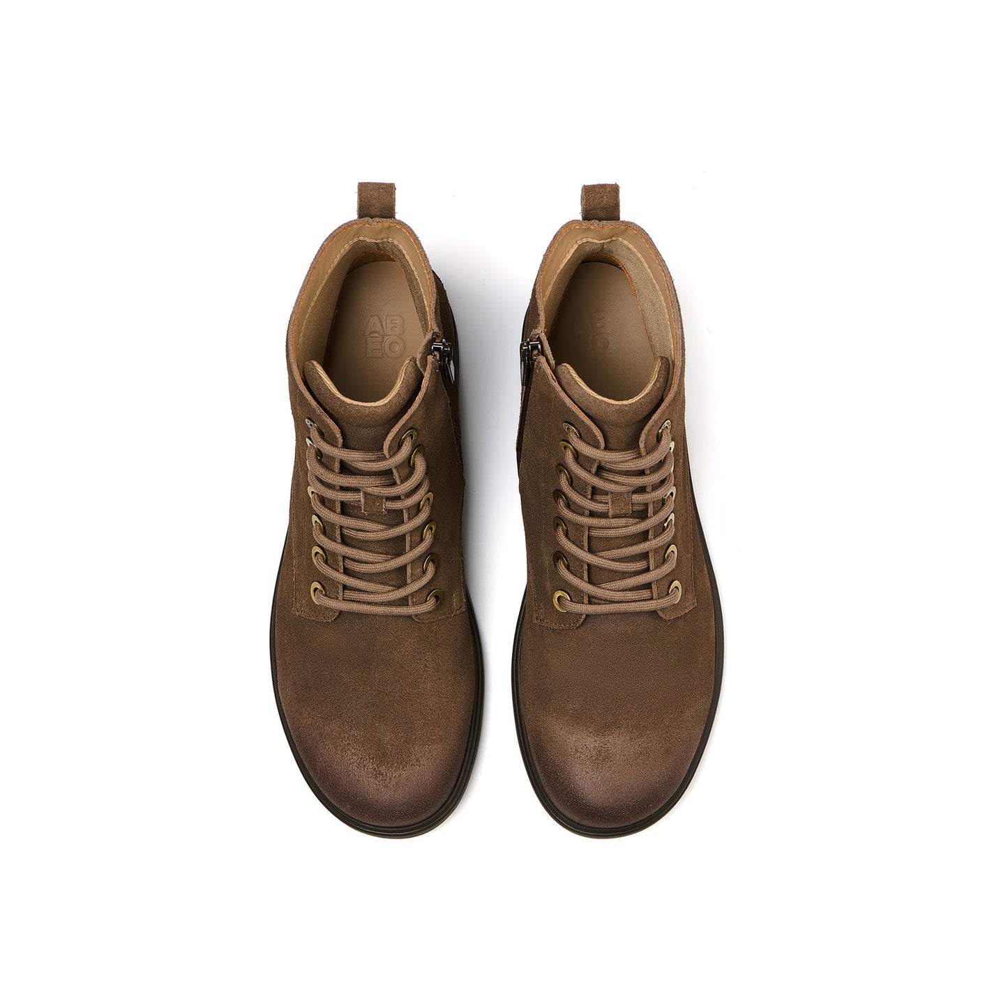 ABEO Footwear Compass Lace Dark Taupe Suede