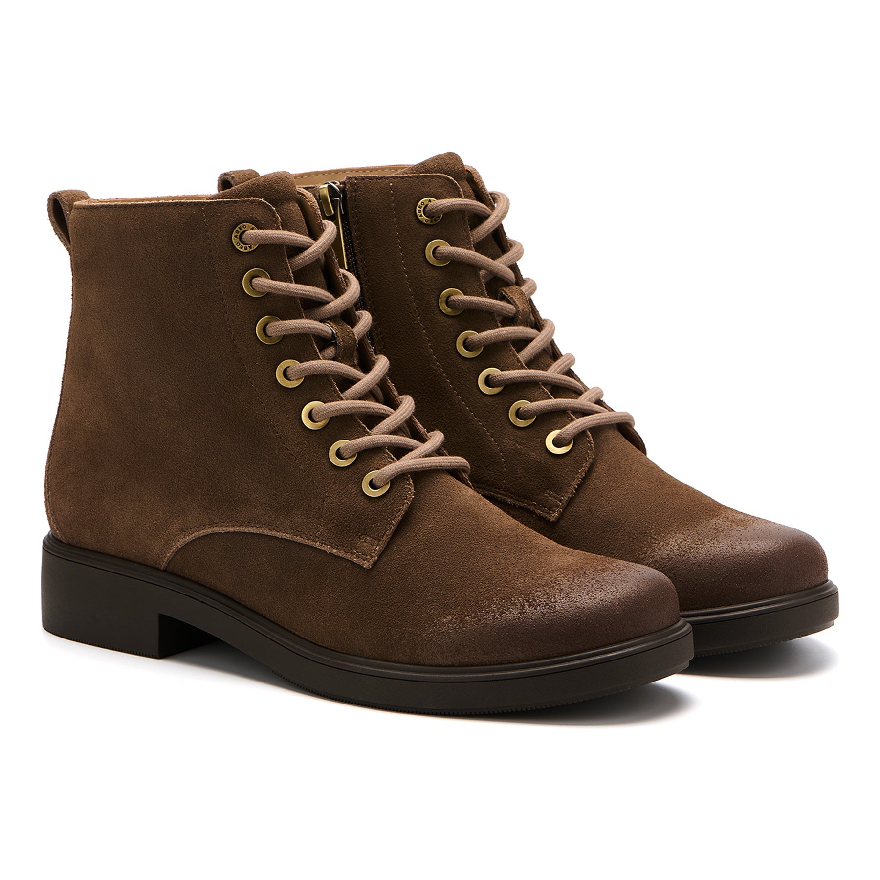 ABEO Footwear Compass Lace Dark Taupe Suede