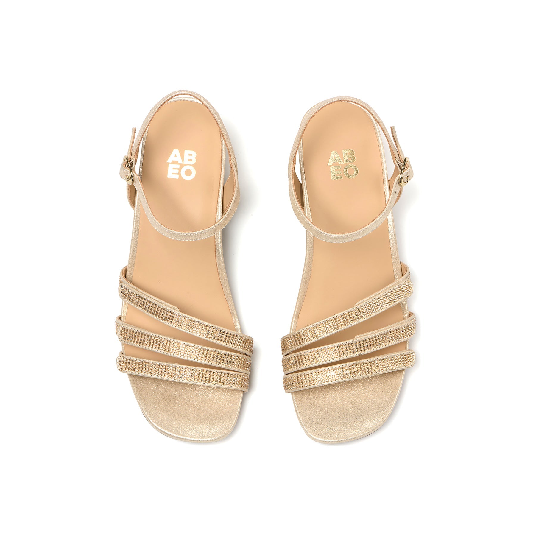 ABEO Footwear Avenue Ankle Gold Sparkle