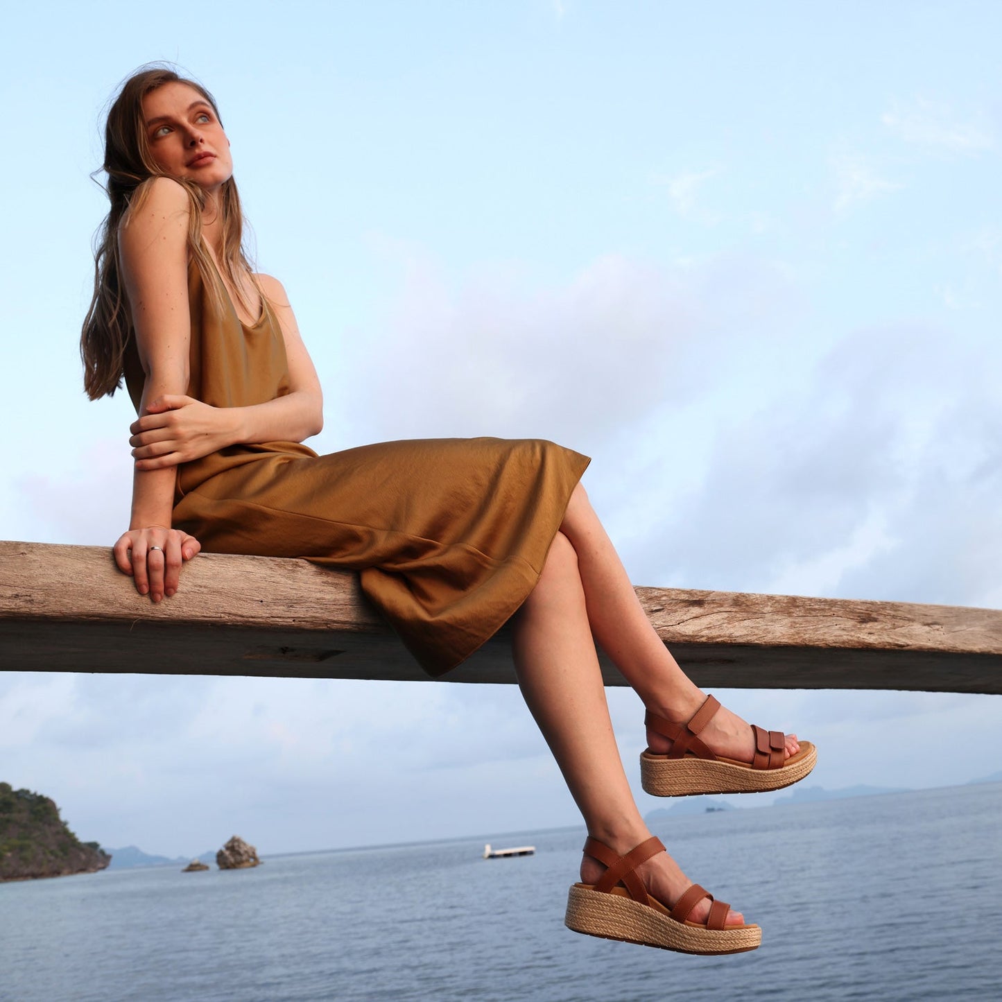 ABEO Footwear Solstice Strap Caramel