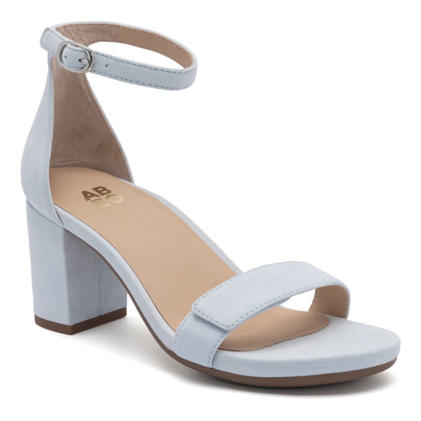 ABEO Footwear Tempo Strap Light Blue Suede