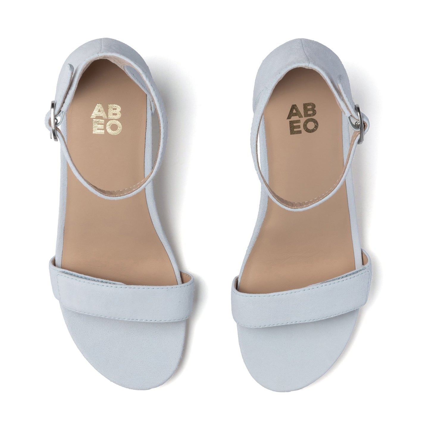 ABEO Footwear Tempo Strap Light Blue Suede