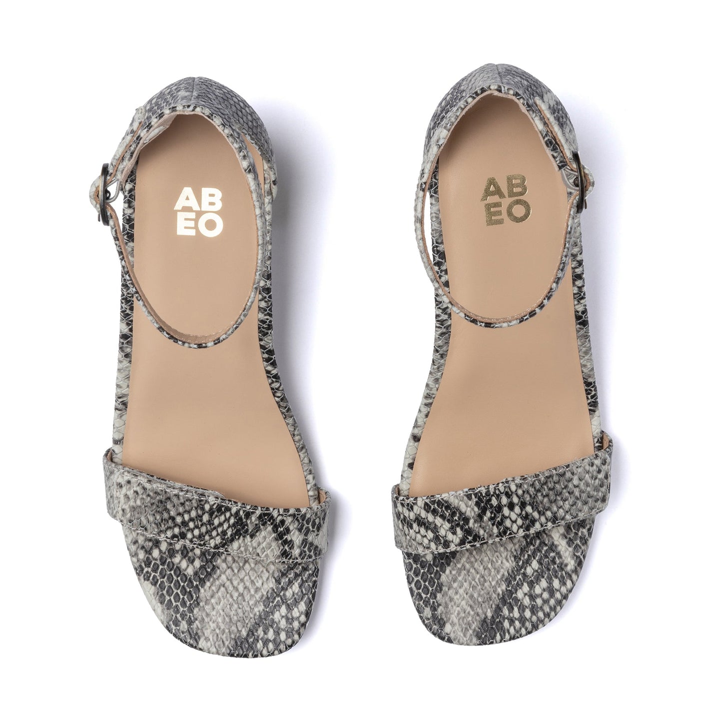 ABEO Footwear Avenue Strap Snake Print Leather