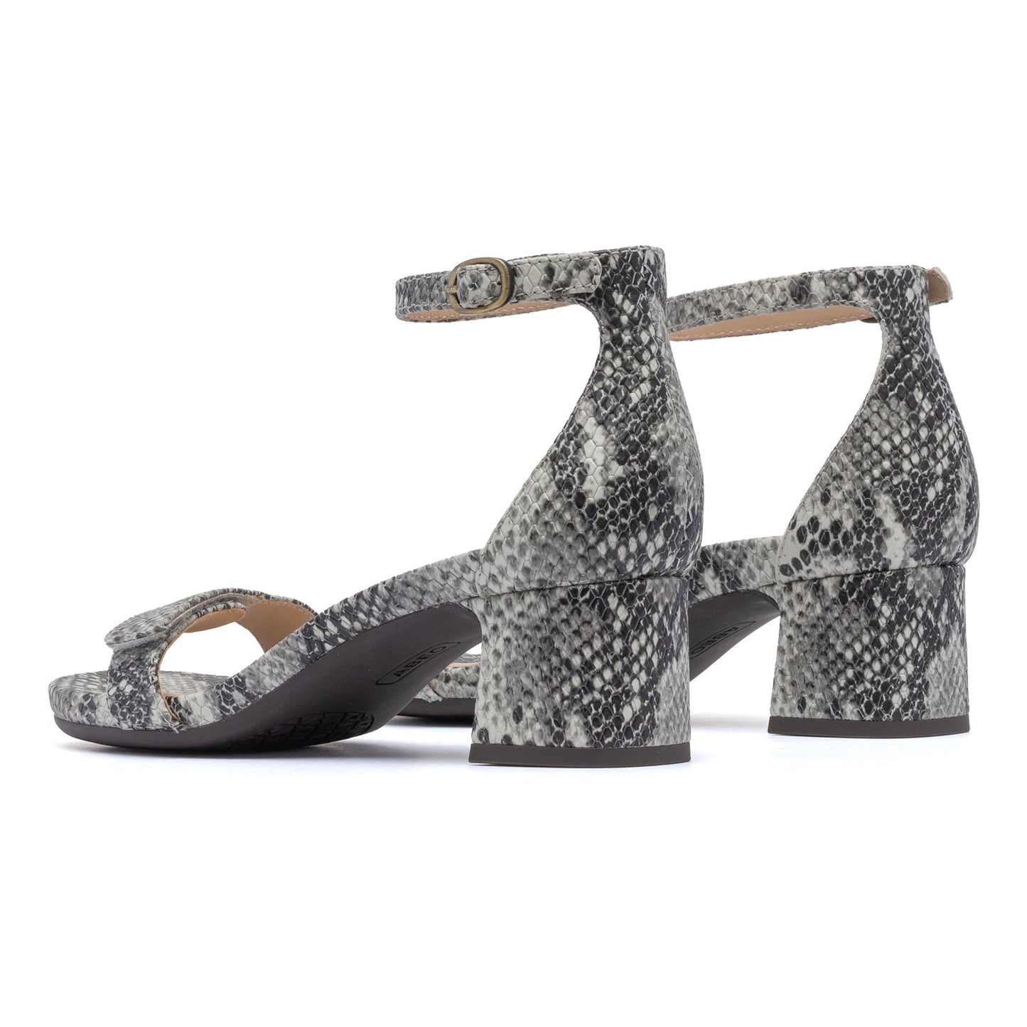 ABEO Footwear Avenue Strap Snake Print Leather
