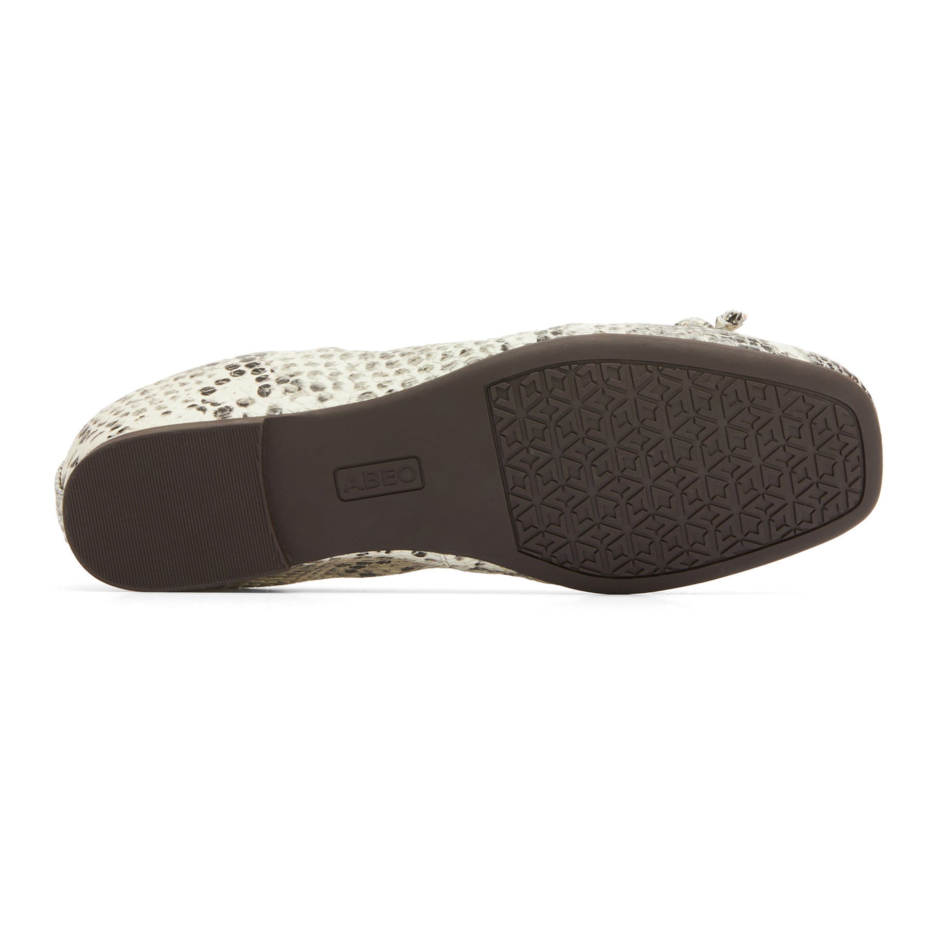 ABEO Footwear Cadence Bow Snake Print Leather