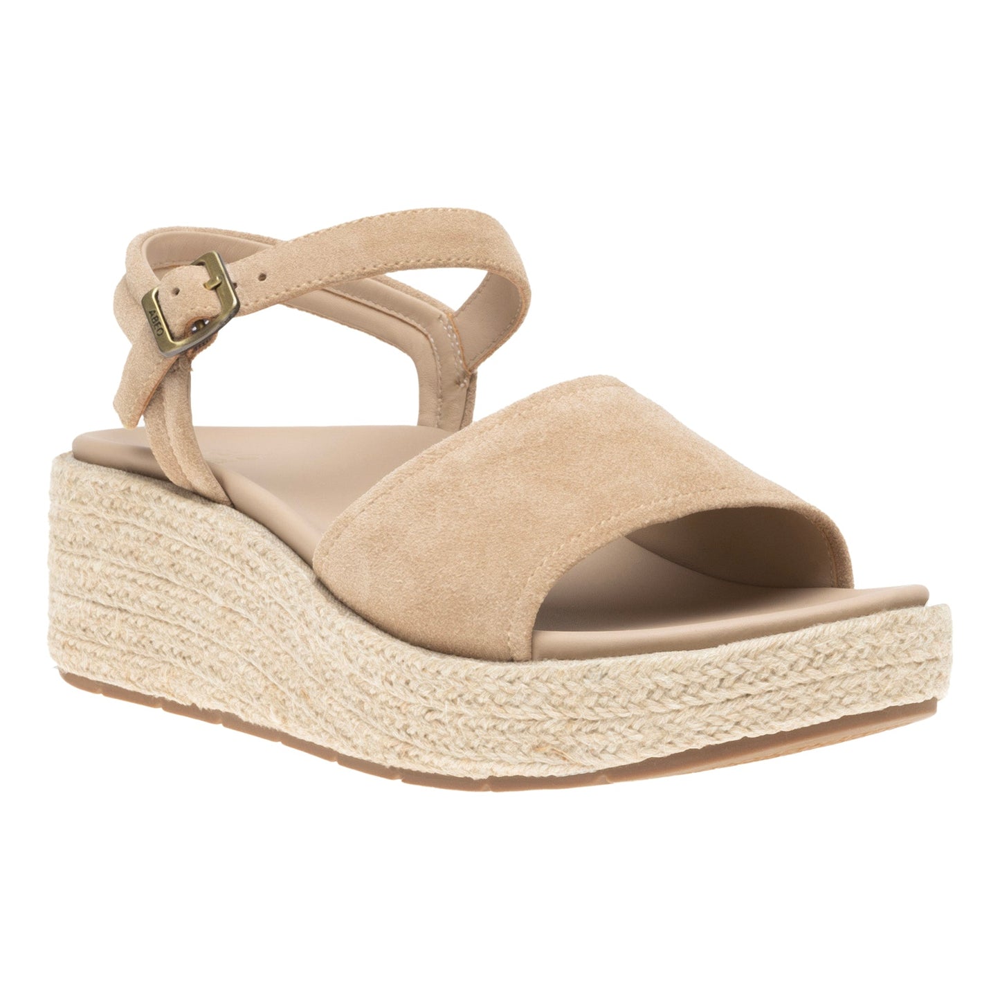 ABEO Footwear Solstice Buckle Sandal Cuban Sand Suede