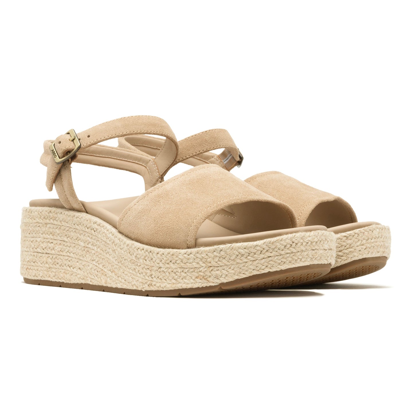 ABEO Footwear Solstice Buckle Sandal Cuban Sand Suede