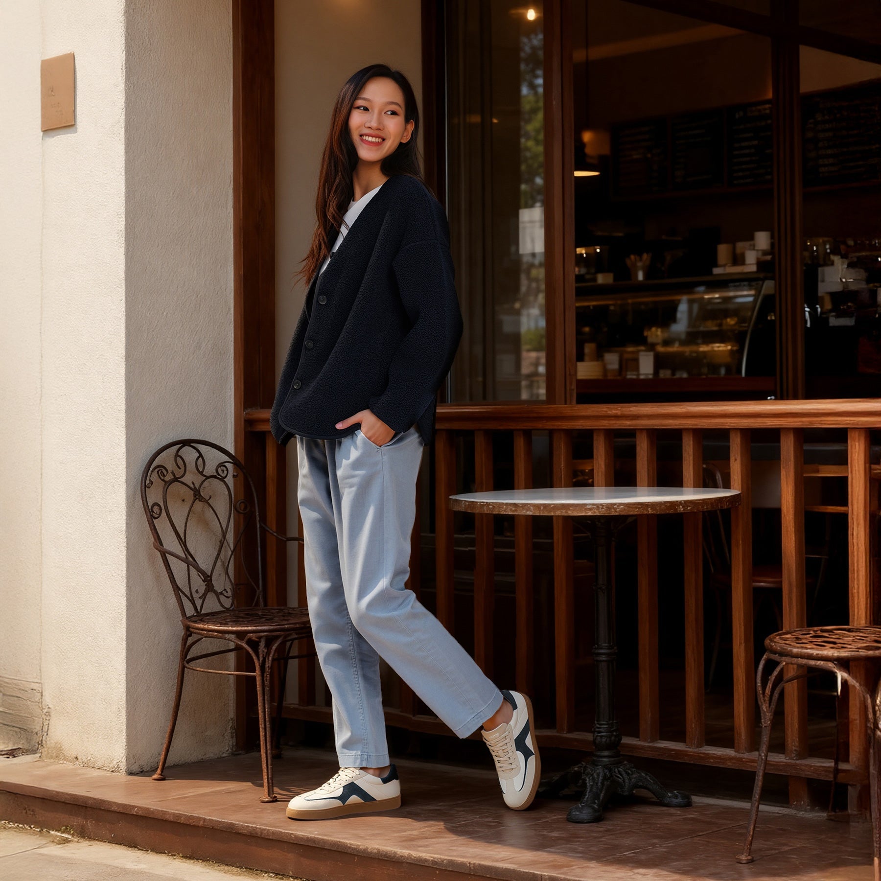 ABEO Footwear Encore Court Natural Navy