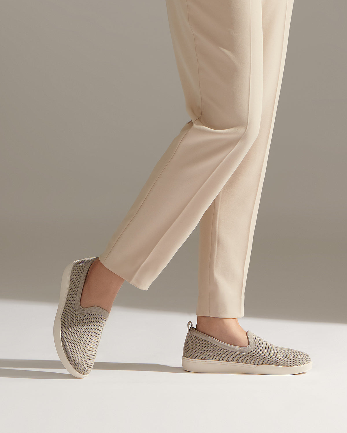 ABEO Footwear Encore Knit Slip On Taupe