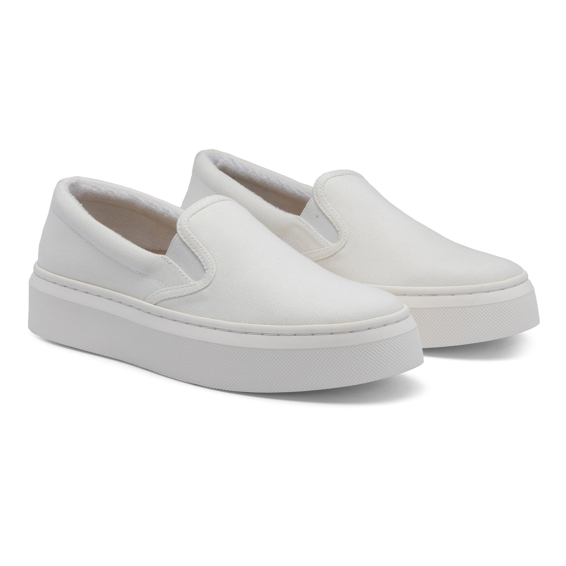 ABEO Footwear Jumpstreet Slip On White Canvas