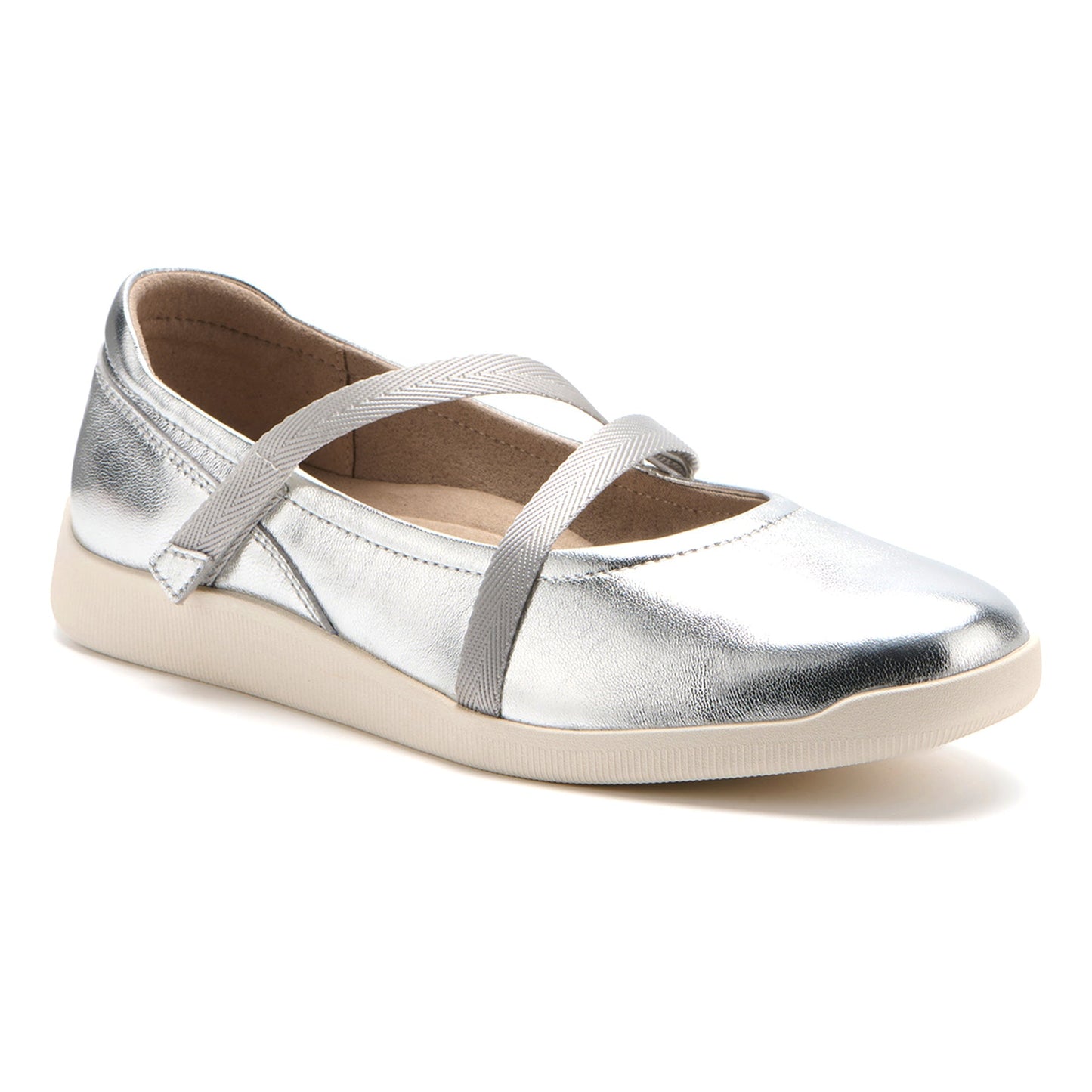 ABEO Footwear Vela Mary Jane Silver