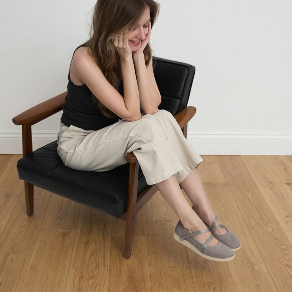 ABEO Footwear Vela Mary Jane Metatarsal Grey