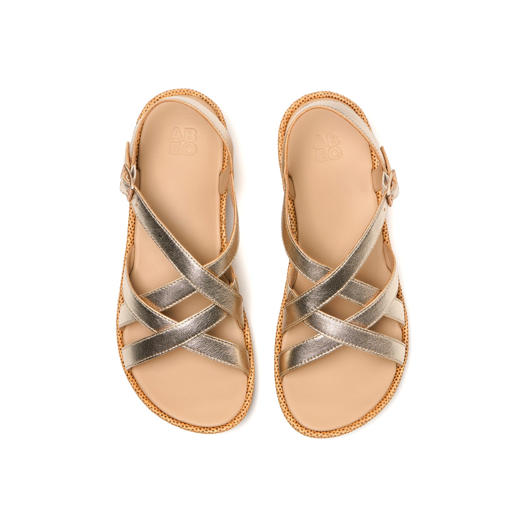 ABEO Footwear Soleil Cross Metatarsal Metallic Gold