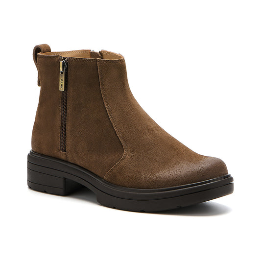 ABEO Footwear Vista Zip Metatarsal Dark Taupe Suede