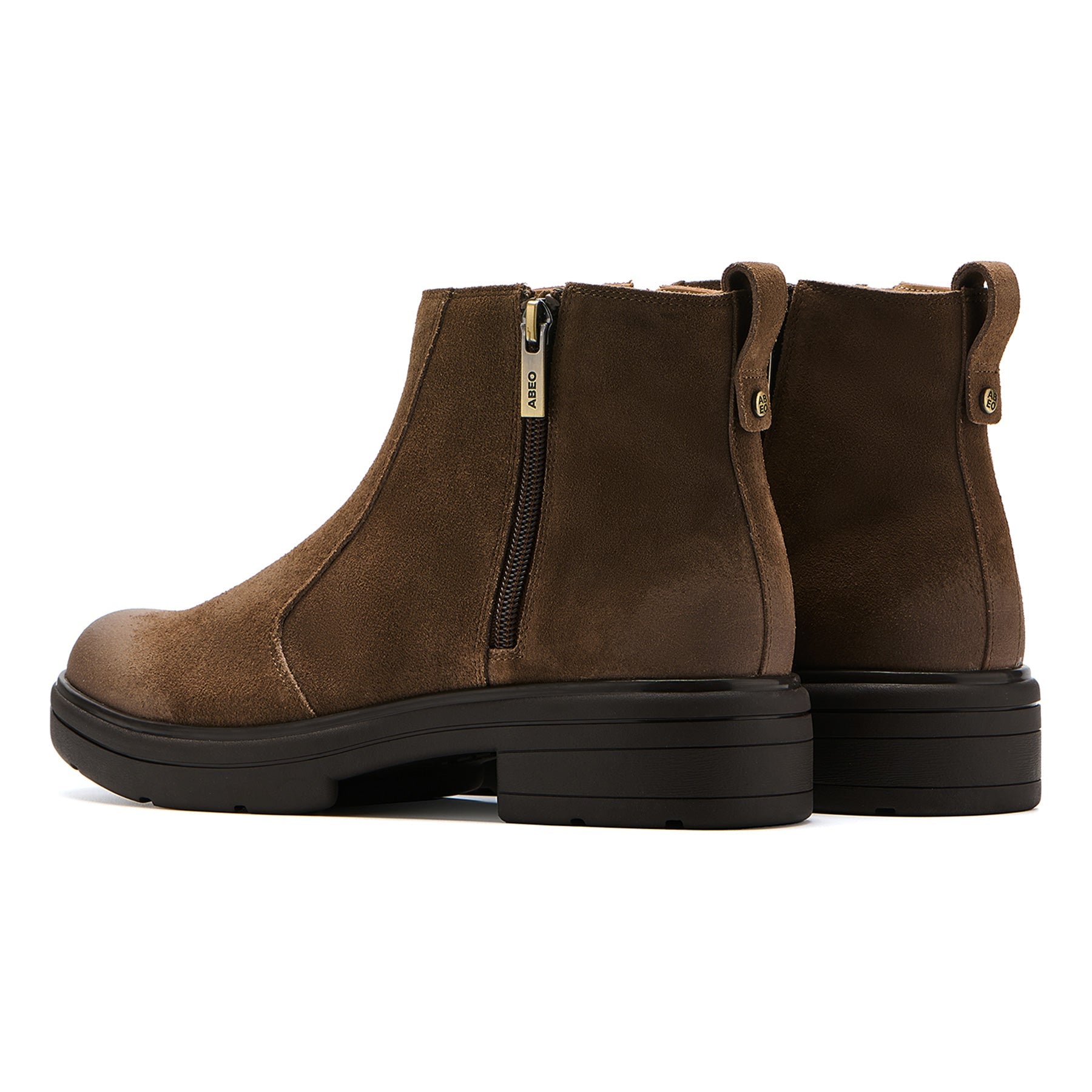 ABEO Footwear Vista Zip Metatarsal Dark Taupe Suede