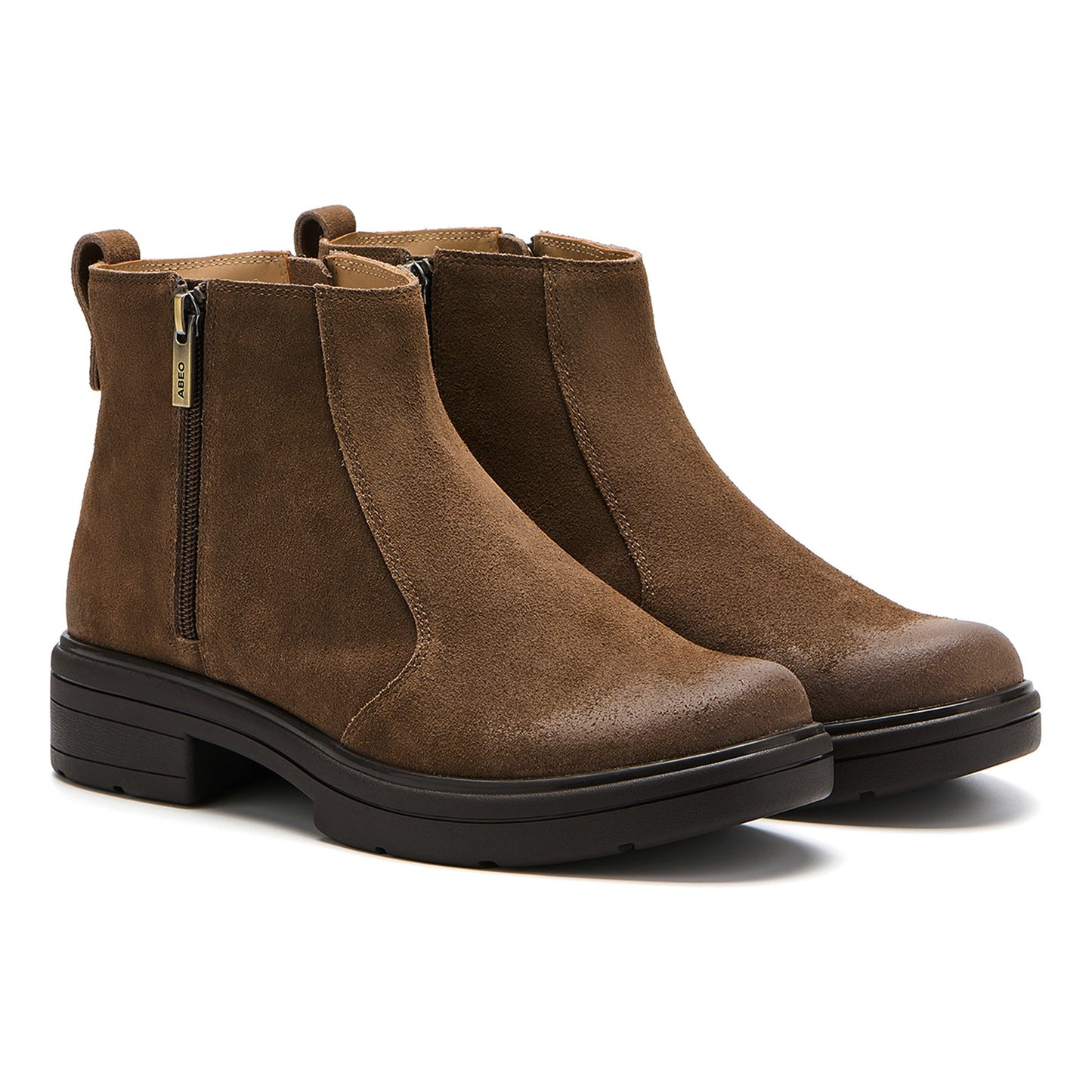 ABEO Footwear Vista Zip Metatarsal Dark Taupe Suede