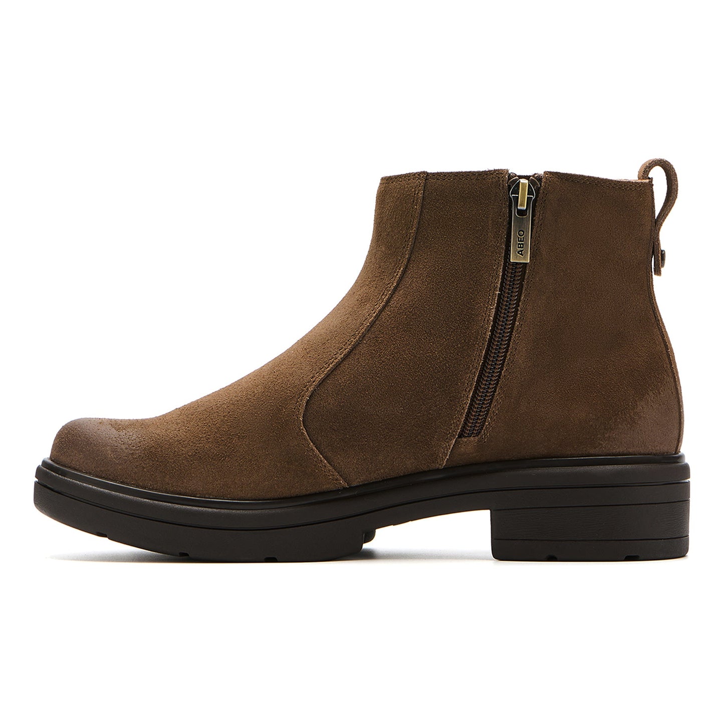 ABEO Footwear Vista Zip Metatarsal Dark Taupe Suede