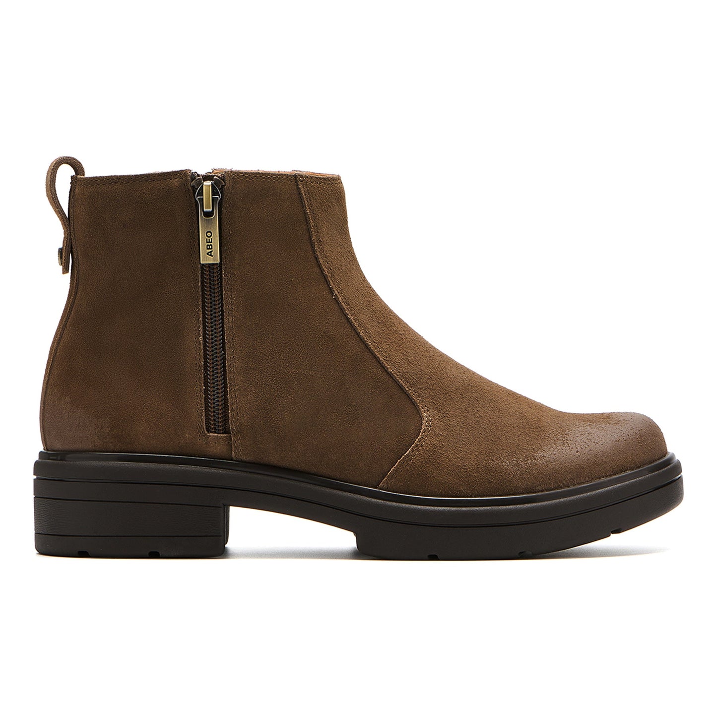 ABEO Footwear Vista Zip Metatarsal Dark Taupe Suede