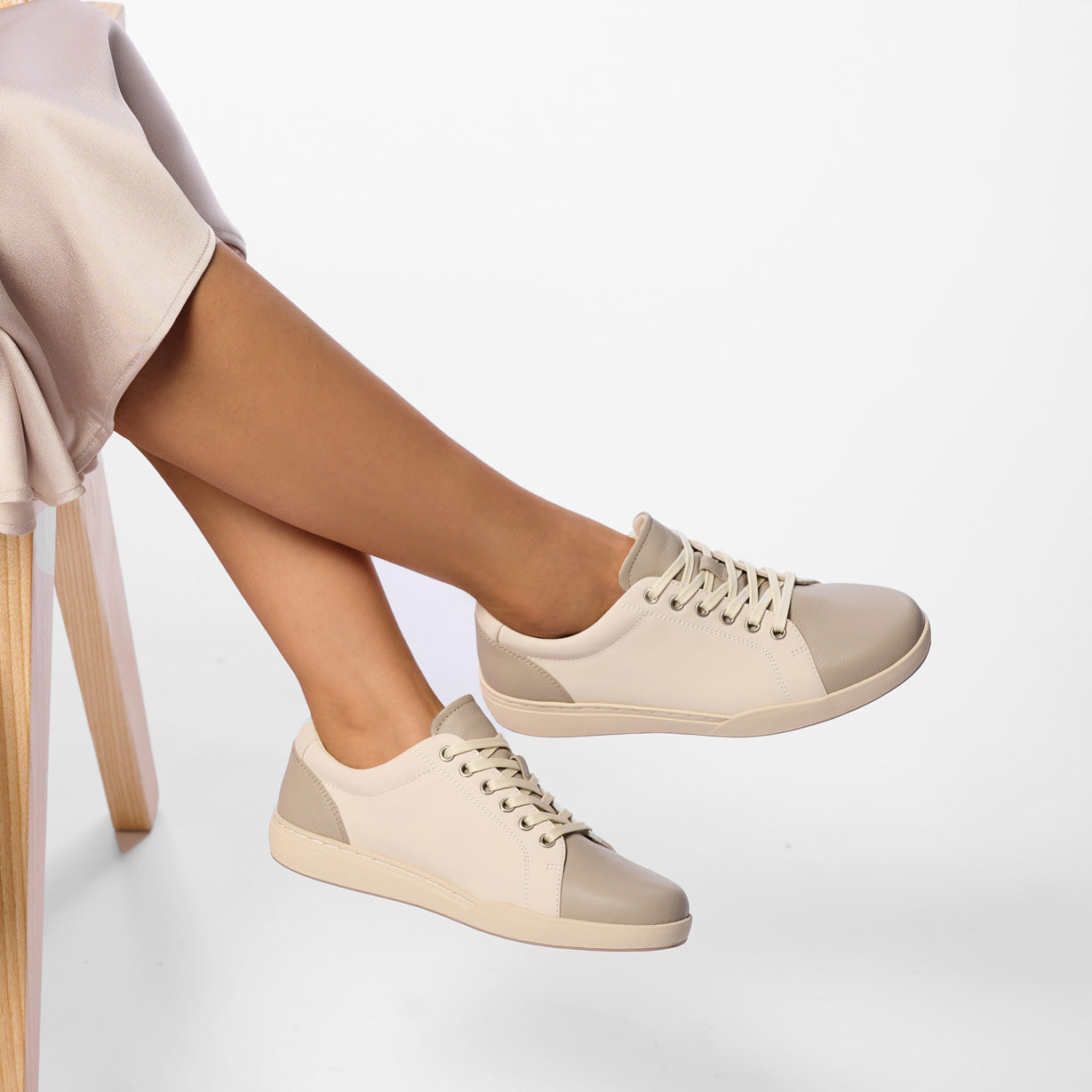 ABEO Footwear Encore Sneaker Metatarsal Taupe Multi Leather