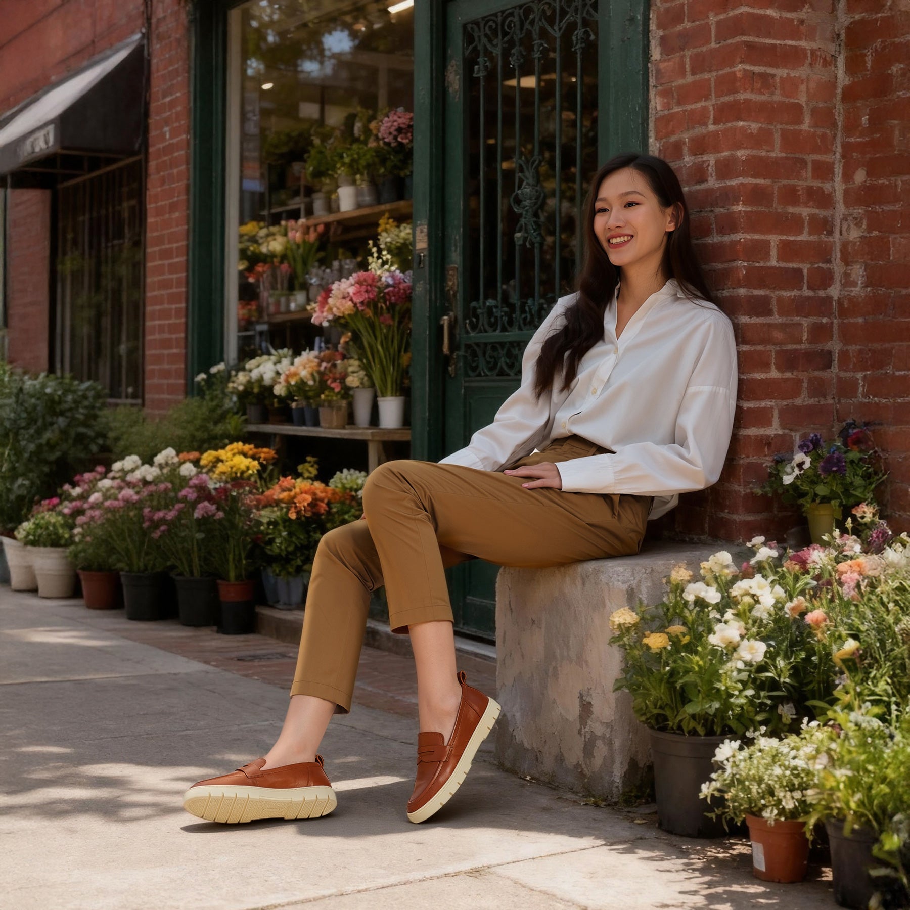 ABEO Footwear Roam Loafer Metatarsal Caramel Leather