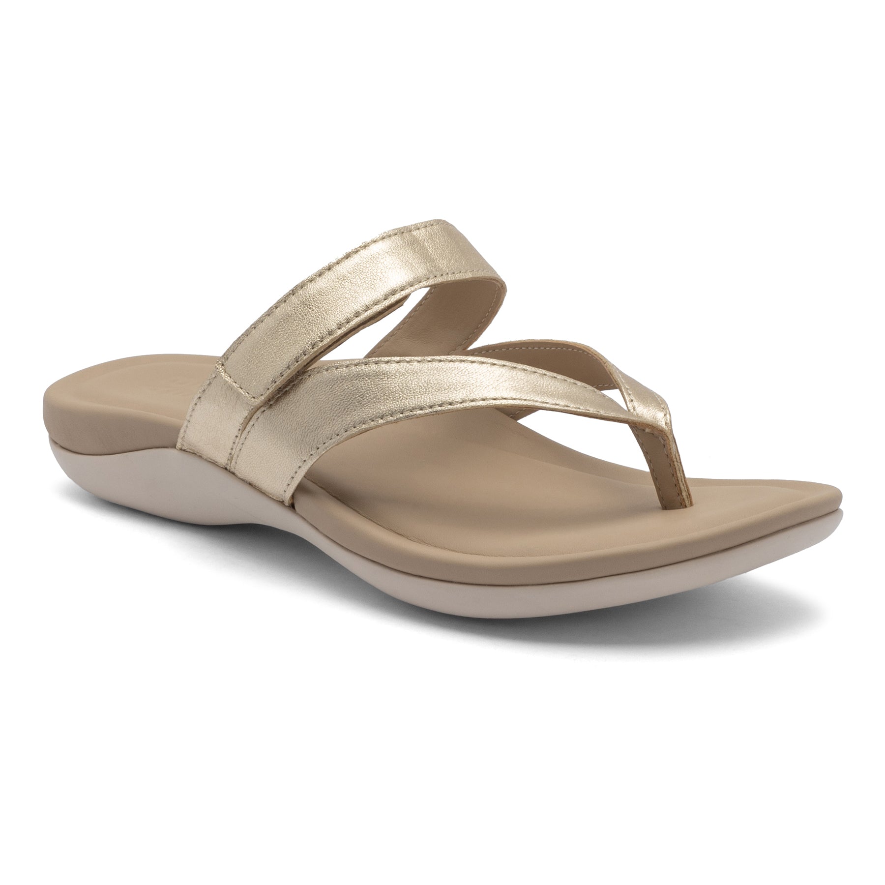ABEO Footwear Oasis Thong Sandal Metatarsal Light Gold