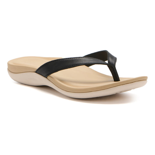 ABEO Footwear Oasis Flip Flop Metatarsal Black