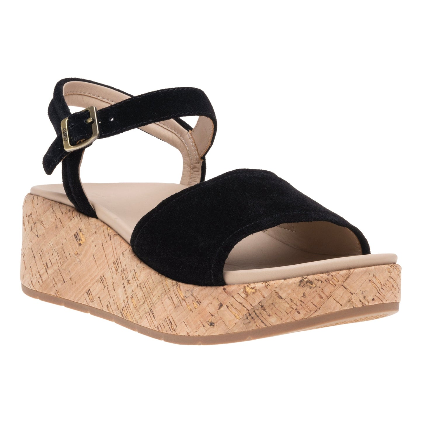 ABEO Footwear Solstice Buckle Sandal Metatarsal Black Suede
