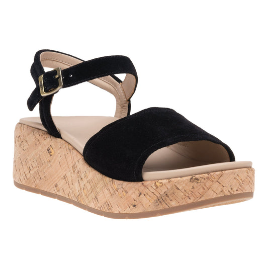 ABEO Footwear Solstice Buckle Sandal Metatarsal Black Suede
