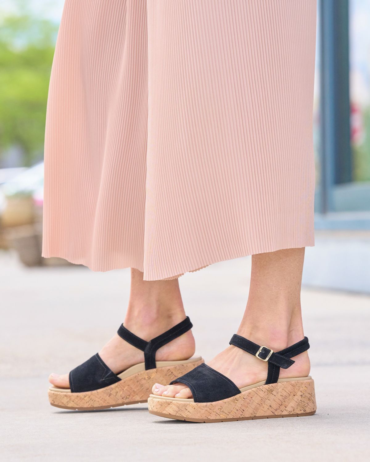 ABEO Footwear Solstice Buckle Sandal Metatarsal Black Suede