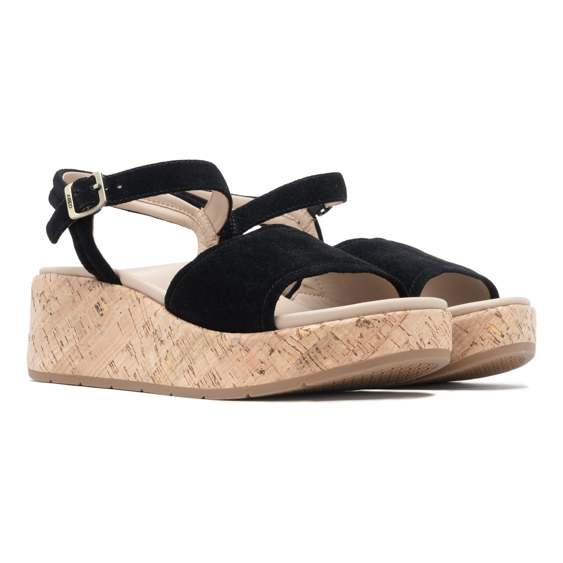 ABEO Footwear Solstice Buckle Sandal Metatarsal Black Suede