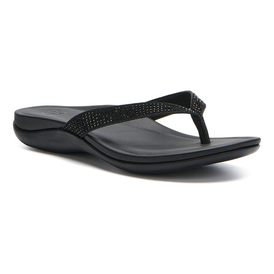 ABEO Footwear Oasis Flip Flop Black Sparkle