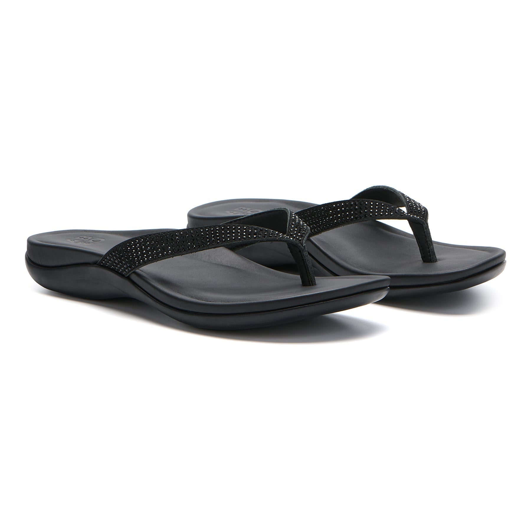 ABEO Footwear Oasis Flip Flop Black Sparkle