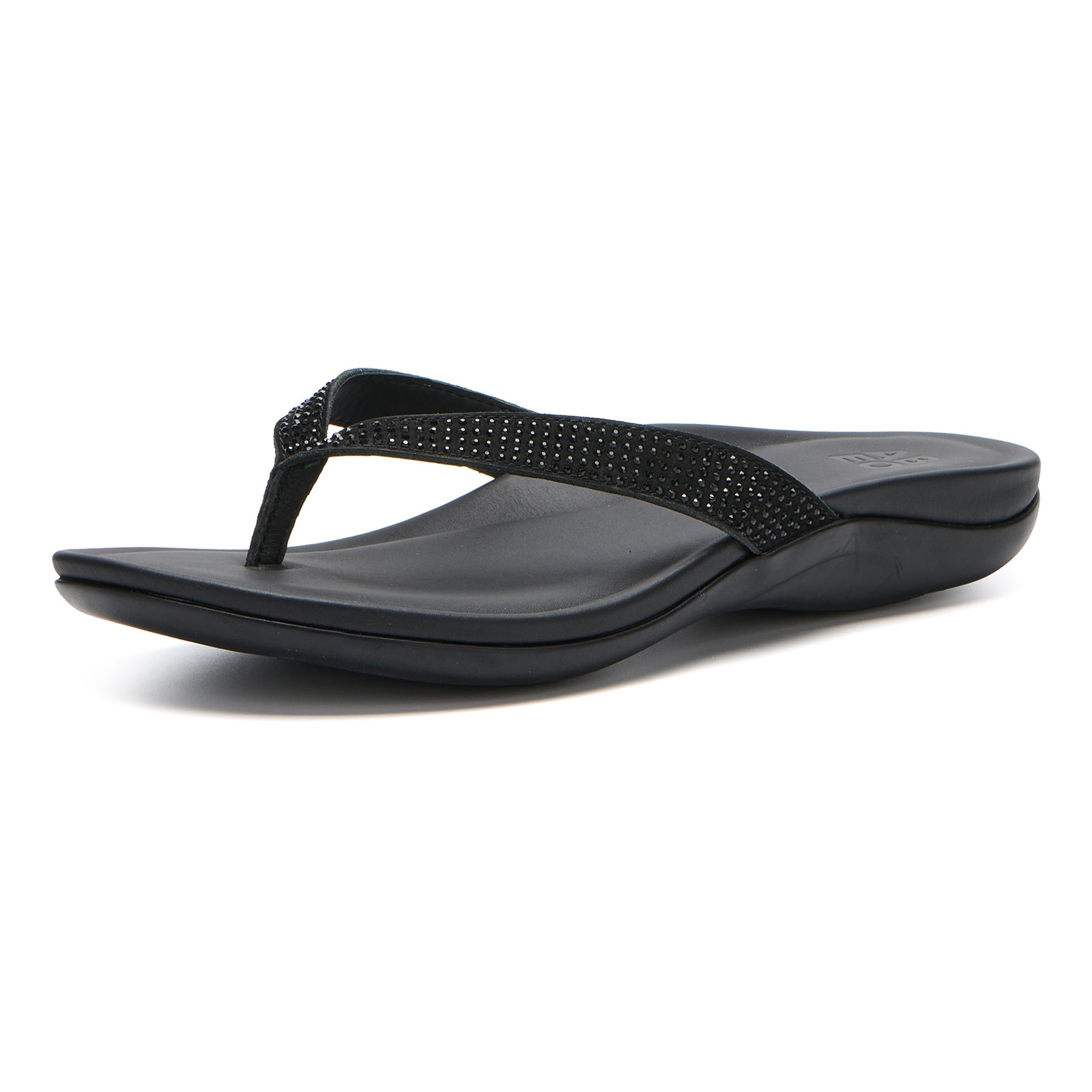 ABEO Footwear Oasis Flip Flop Black Sparkle