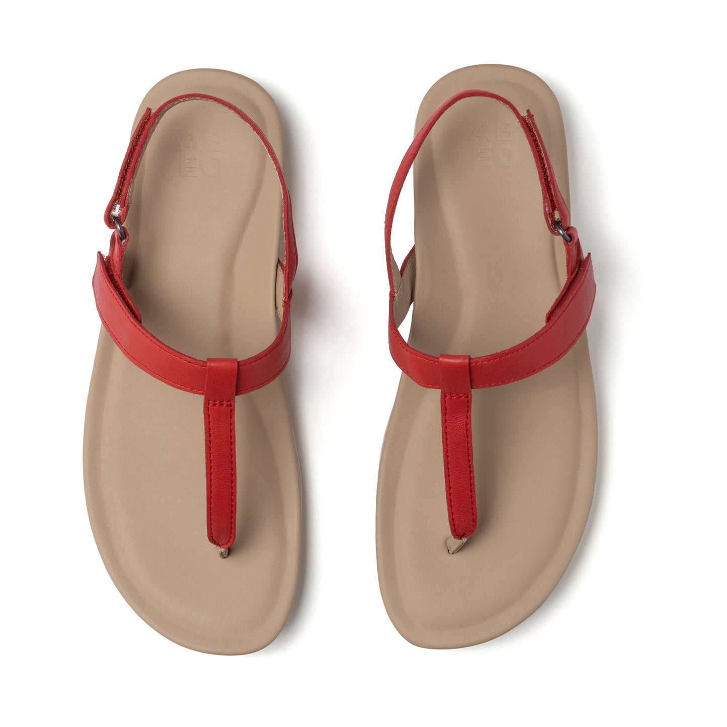 ABEO Footwear Oasis T Strap Red