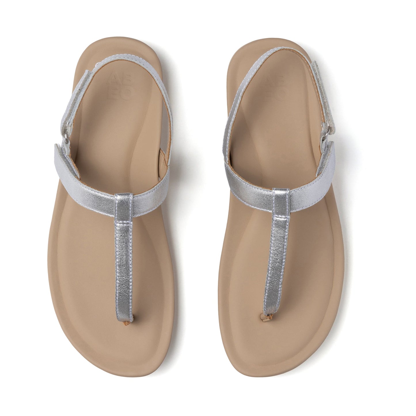 ABEO Footwear Oasis T Strap Silver