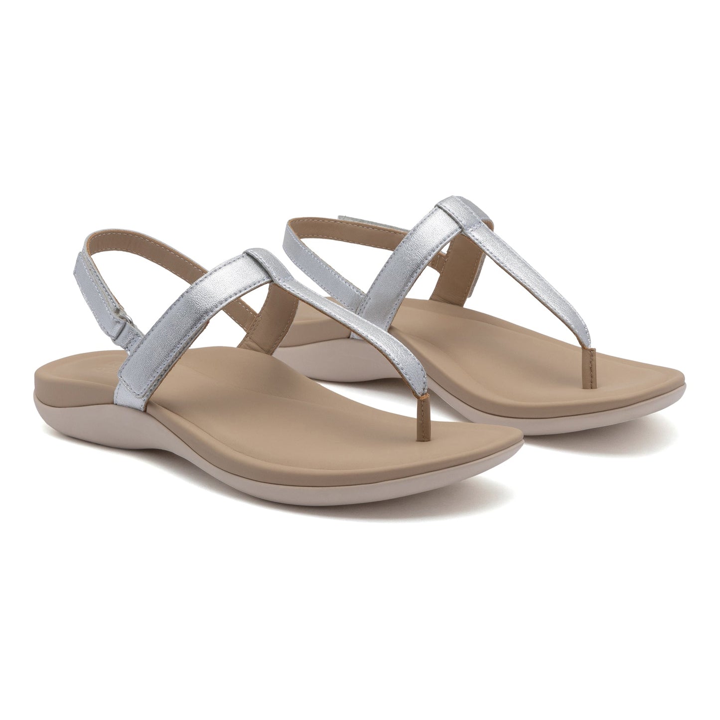 ABEO Footwear Oasis T Strap Silver