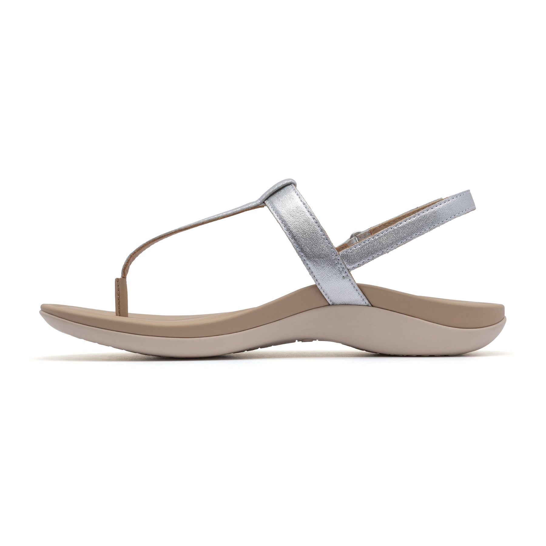 ABEO Footwear Oasis T Strap Silver