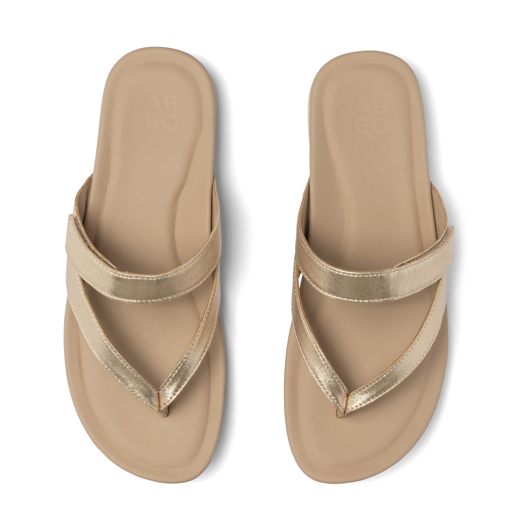 ABEO Footwear Oasis Thong Sandal Light Gold