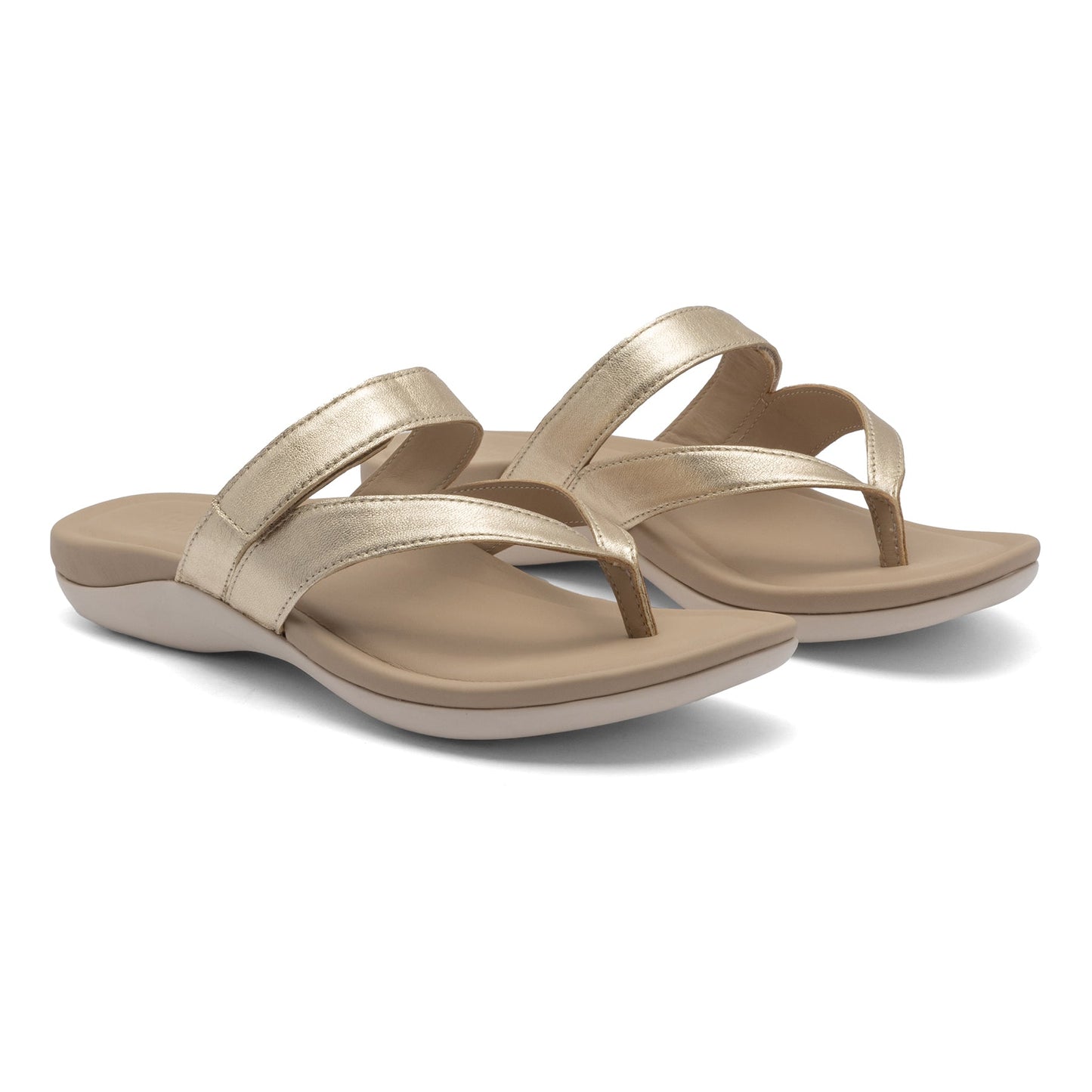 ABEO Footwear Oasis Thong Sandal Light Gold