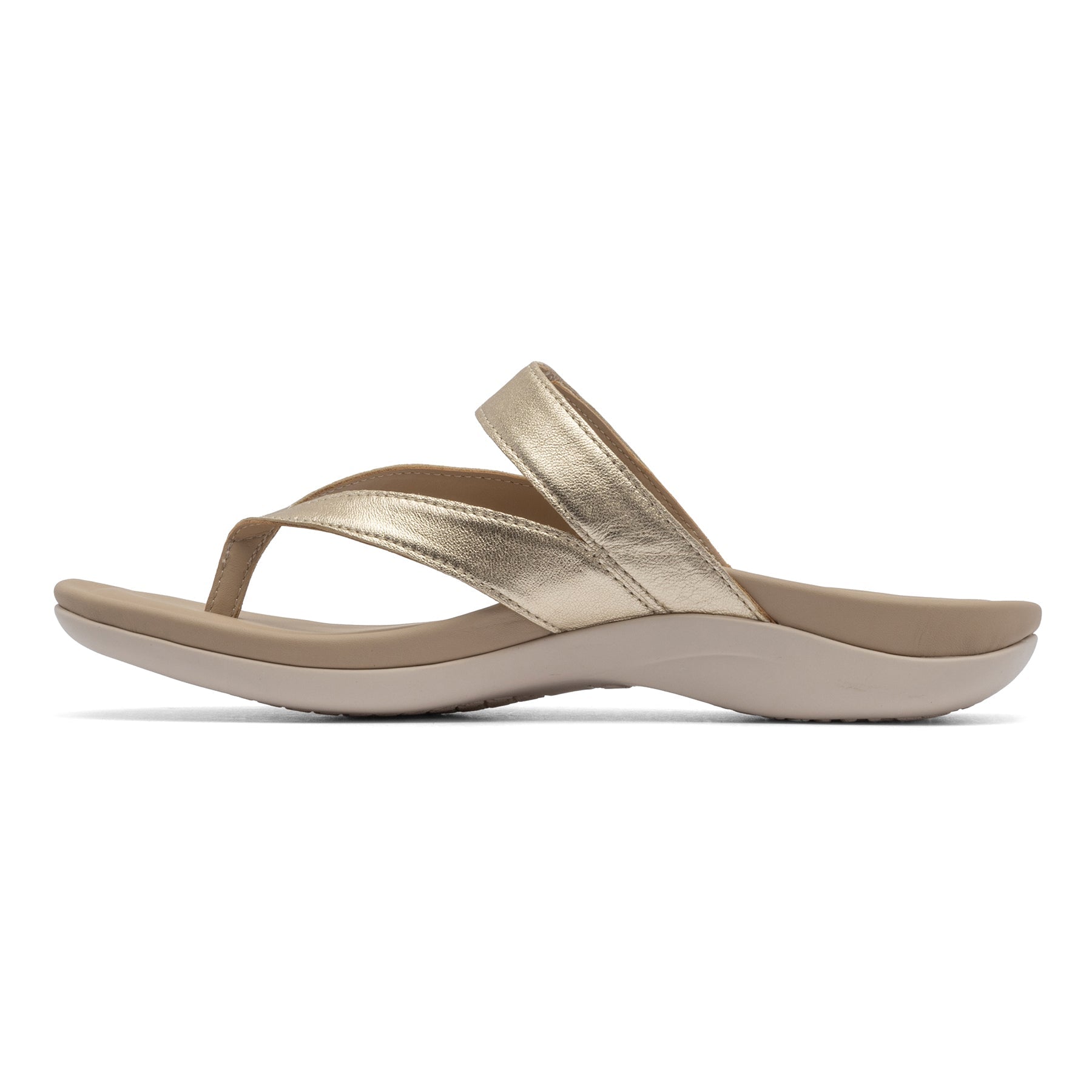 ABEO Footwear Oasis Thong Sandal Light Gold