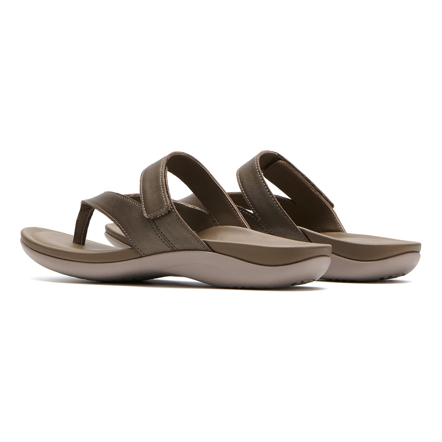 ABEO Footwear Oasis Thong Sandal Fossil Metallic