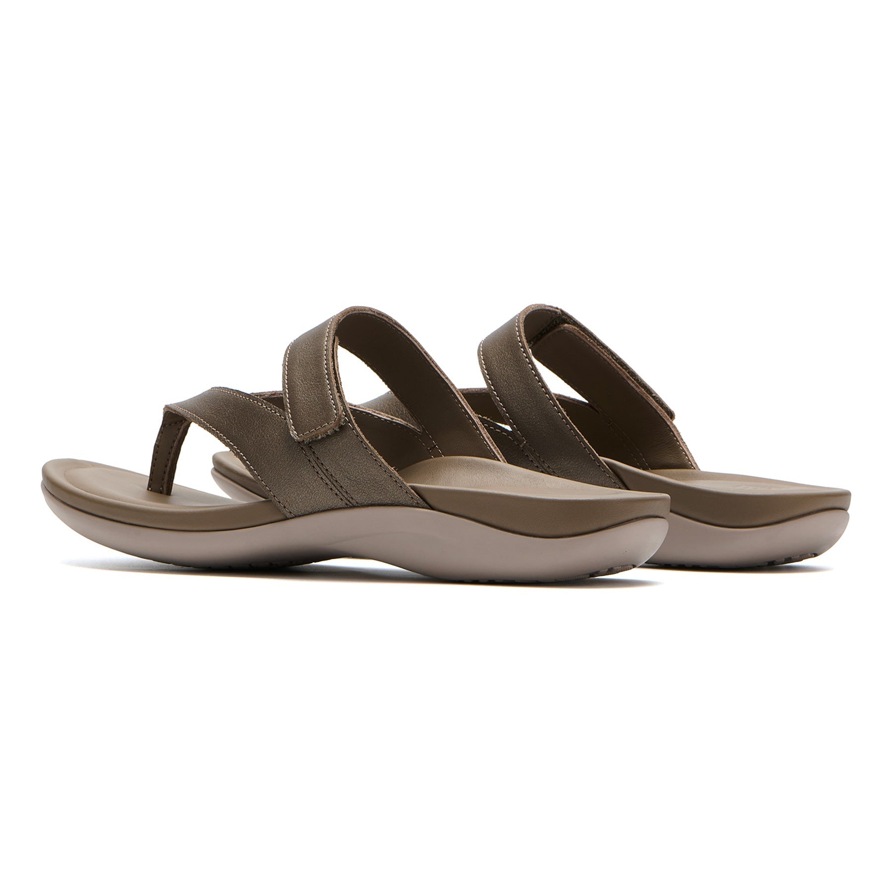 ABEO Footwear Oasis Thong Sandal Fossil Metallic